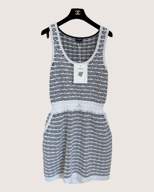 Chanel 25P Mini Dress - White, Black