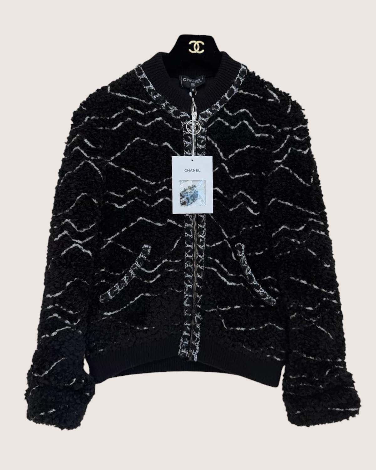 Chanel 19B Zip-Up Jacket