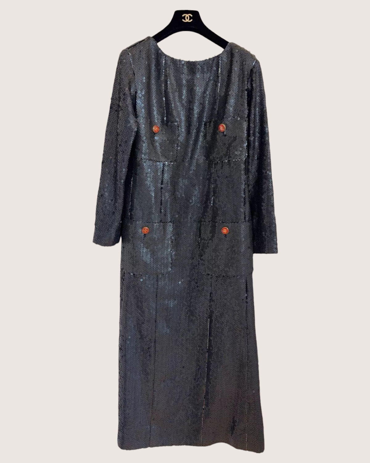 Chanel 23C Sequin Embroidered Dress