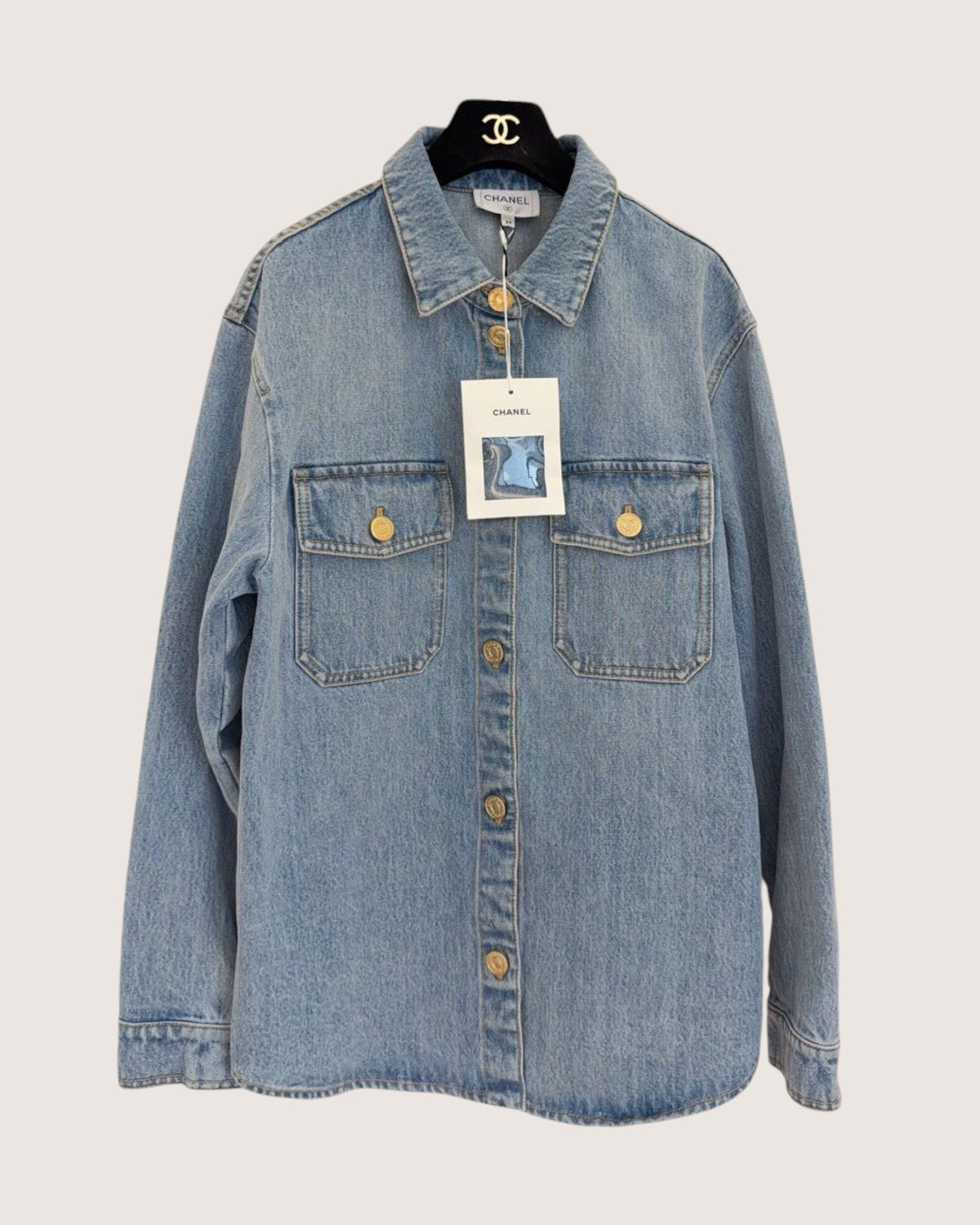 Chanel 26B Denim Shirt Blue FR 34