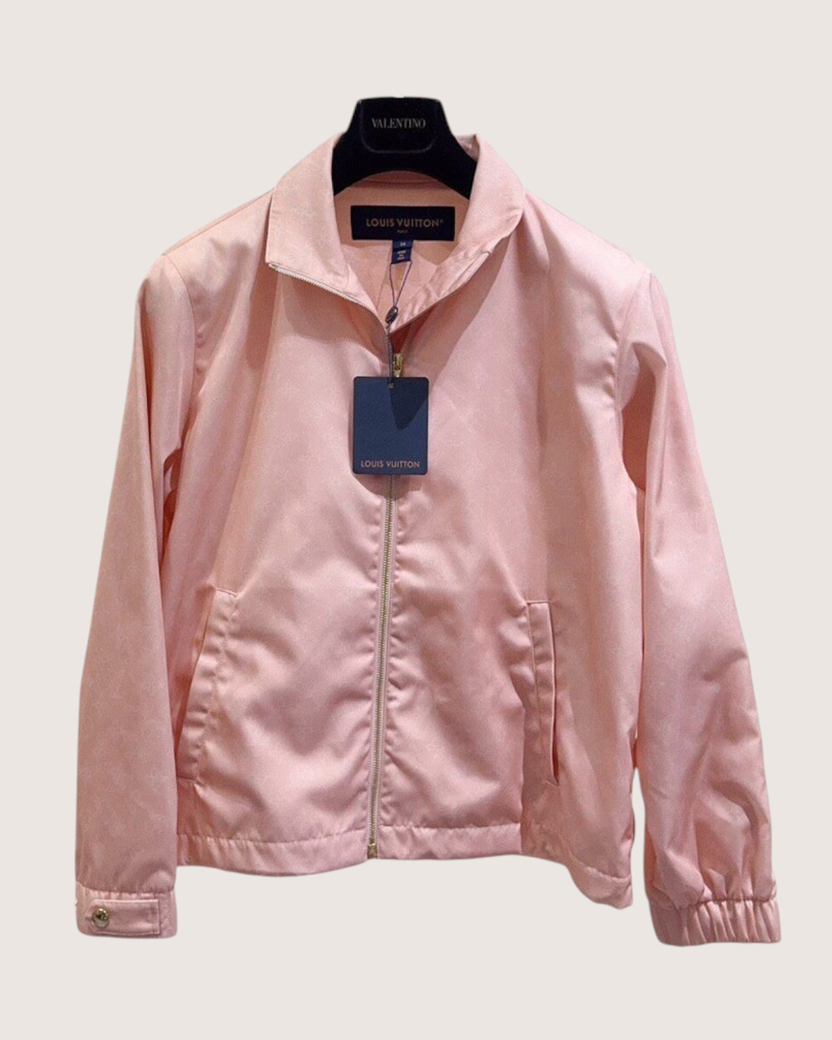 Louis Vuitton Monogram Zip-Up Jacket Pink FR 34