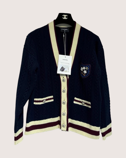 Chanel 26C Floral Patch Cashmere Cardigan
