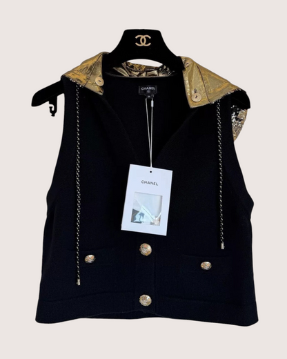 Chanel 24C Cashmere Hooded Vest