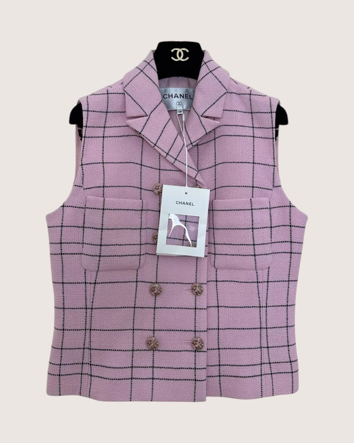 Chanel 24S Plaid Vest