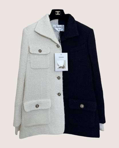Chanel 20A Split Color Tweed Jacket