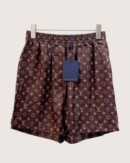 Louis Vuitton Monogram Elastic-Waist Shorts Brown, Beige/Ecru FR 40