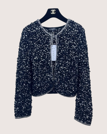 Chanel 25P Crystal-Trim Tweed Jacket