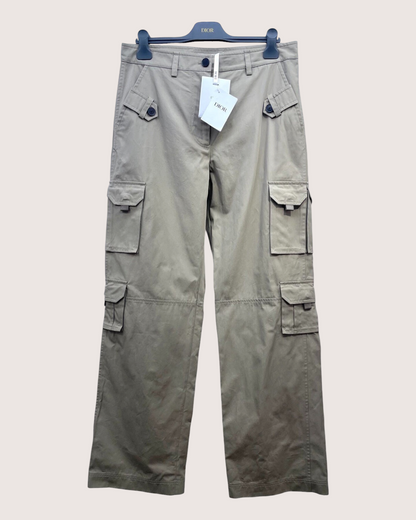 Christian Dior Wide-Leg Cargo Trousers Brown FR 38