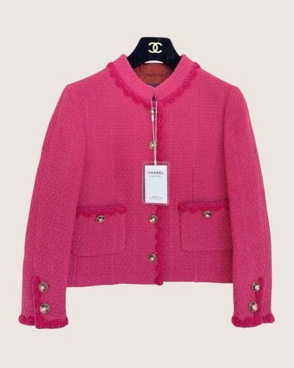 Chanel 24A Tweed Jacket Pink FR 34