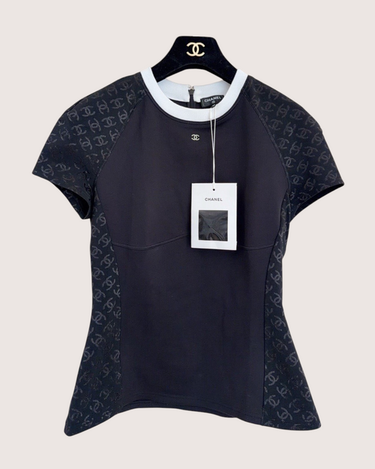 Chanel 24C Logo Top Black, White FR 40