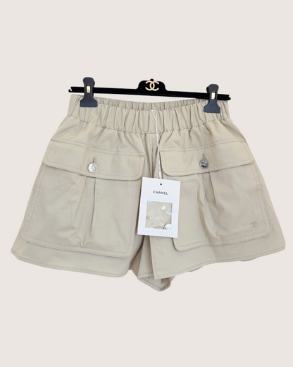 Chanel 26P Cargo Shorts Beige/Ecru FR 36