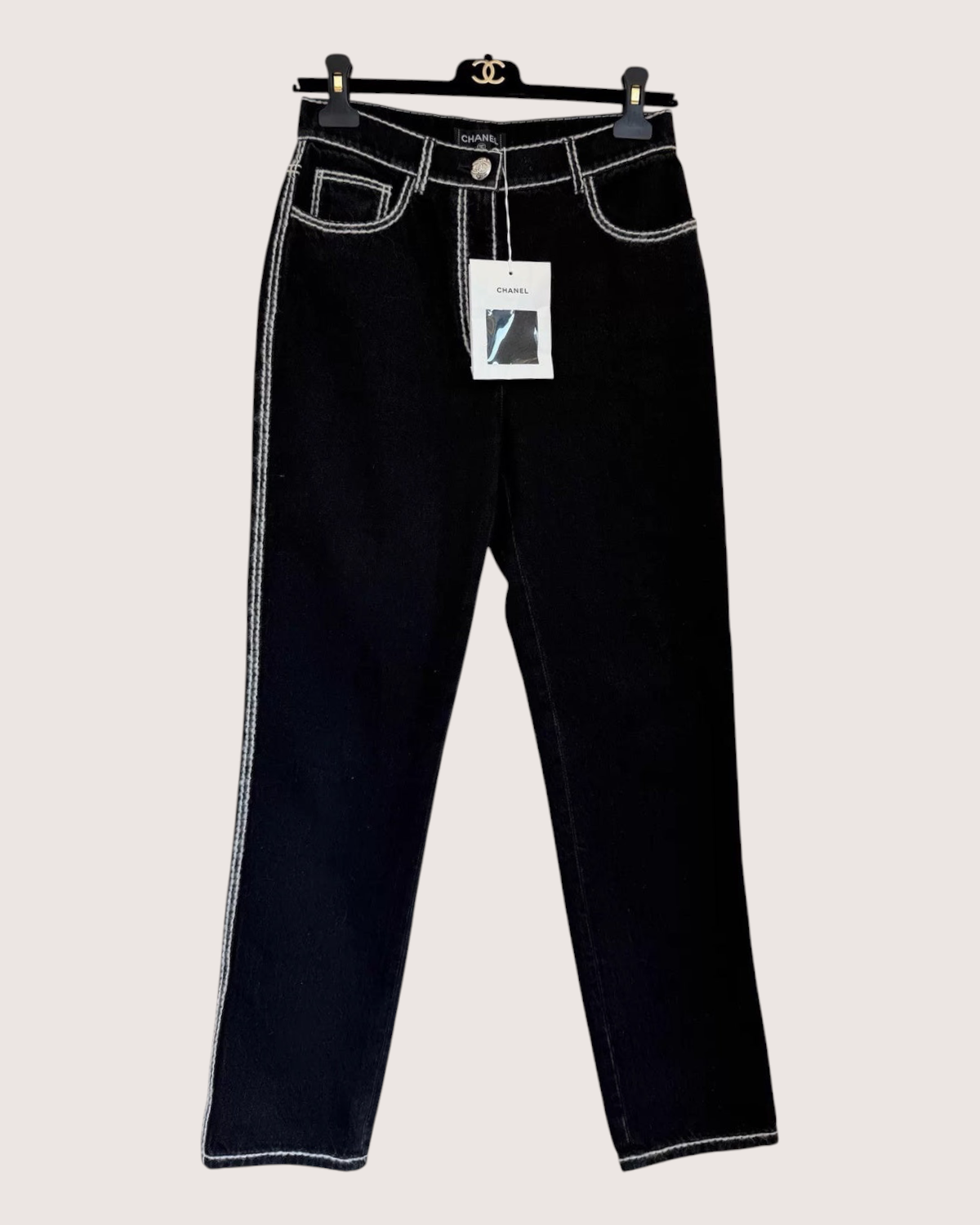 Chanel 24N Coco Neige Straight Denim Jeans