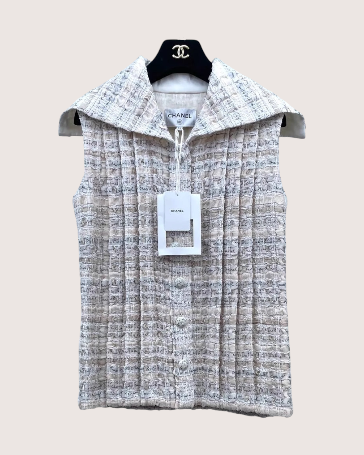 Chanel 22C Coco Chanel Tweed Vest