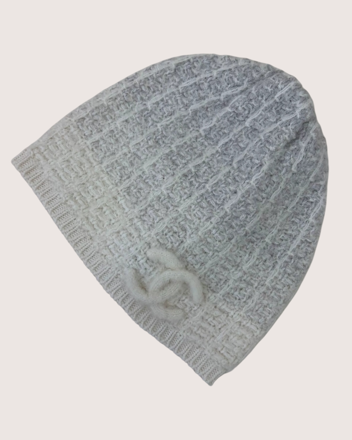 Chanel 24A Cashmere Gradient Hat White, Grey One Size