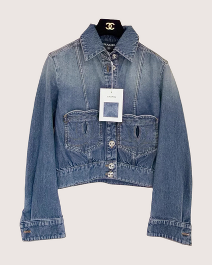 Chanel 24P Heart Pockets Denim Jacket
