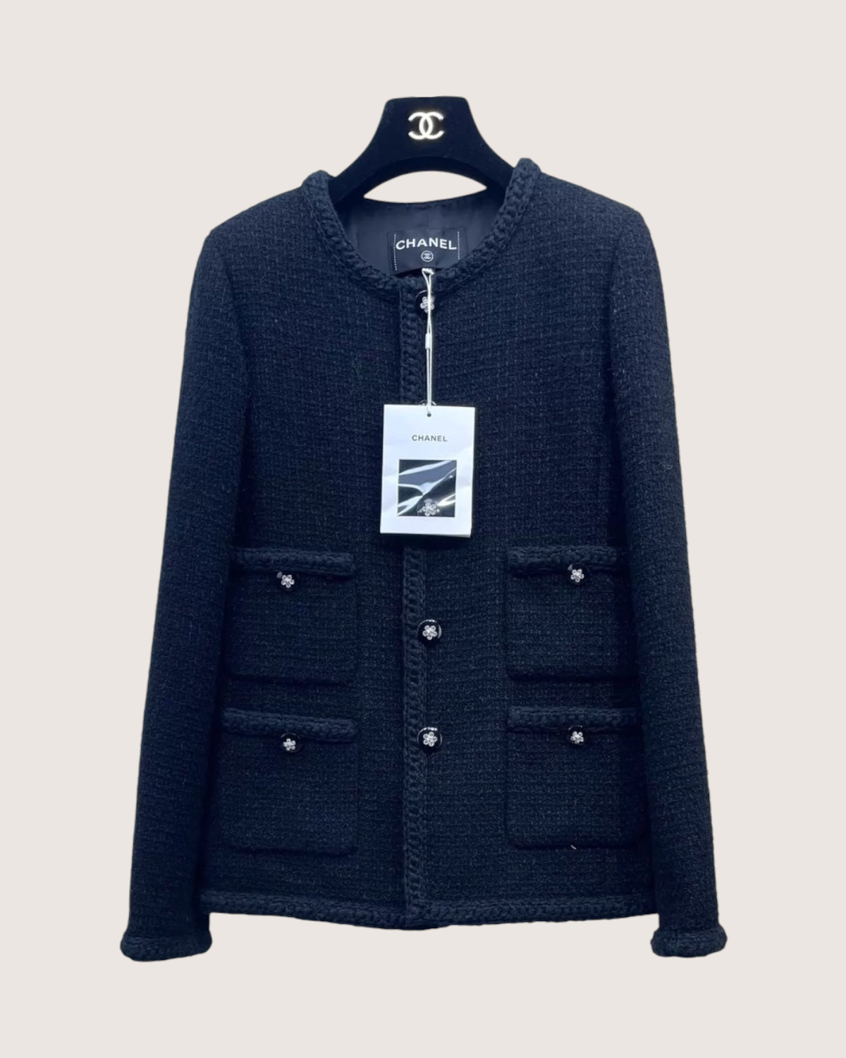 Chanel 23K Four-Pocket Tweed Jacket