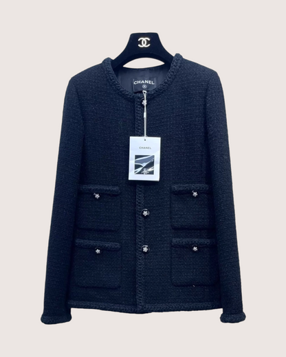 Chanel 23K Four-Pocket Tweed Jacket