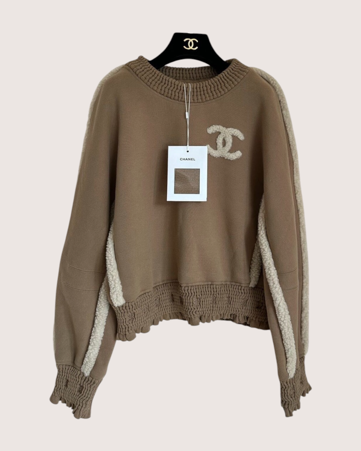 Chanel 24K CC Sweatshirt Brown, Beige/Ecru FR 38