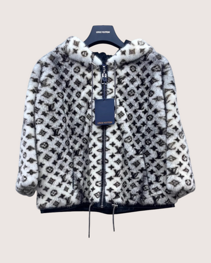 Louis Vuitton Monogram Mink Fur Jacket White, Black FR 34