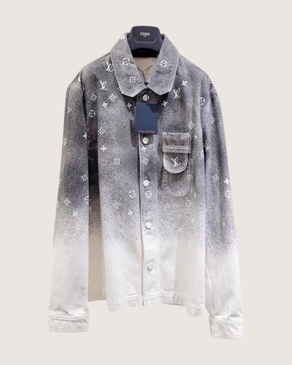 Louis Vuitton Monogram Gradient Jacket Grey, White, Black FR 38