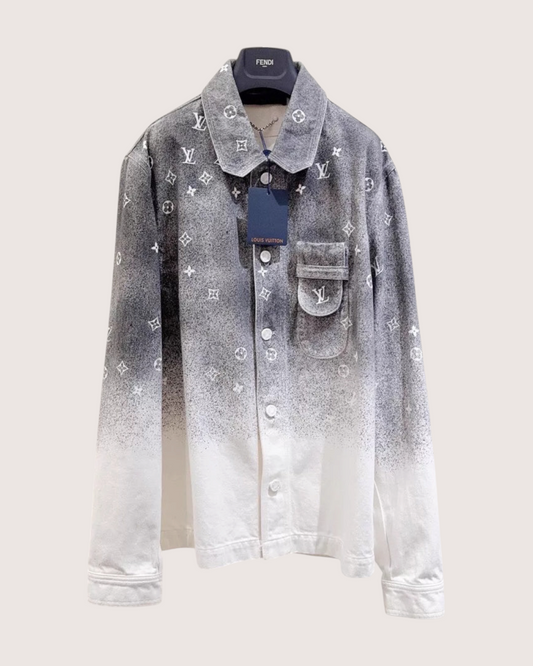Louis Vuitton Monogram Gradient Jacket Grey, White, Black FR 38