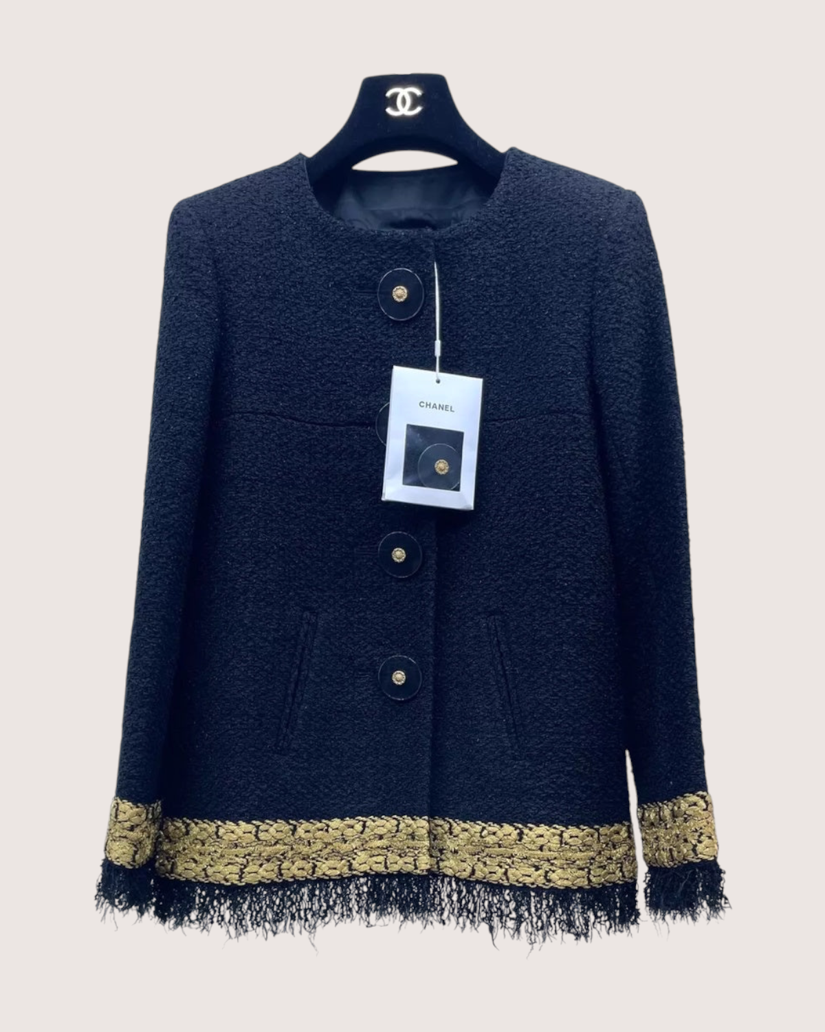 Chanel 17A Fringe Tweed Jacket