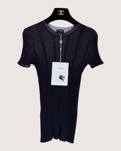 Chanel Coco Beach Short-Sleeve Knit Top