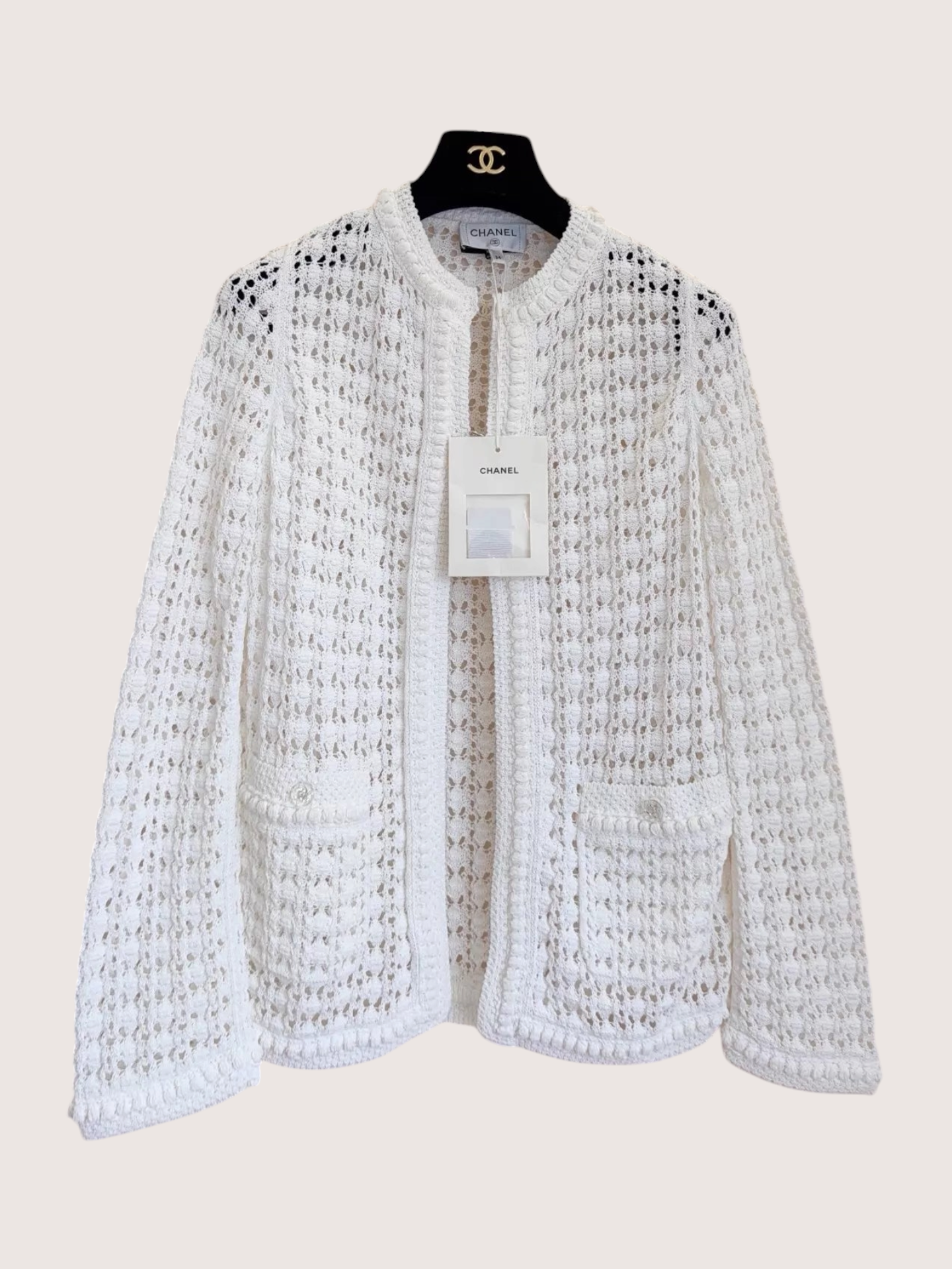 Chanel 26C Crochet Openwork Cardigan