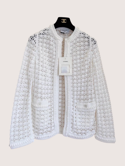 Chanel 26C Crochet Openwork Cardigan