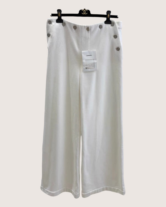 Chanel 24M Coco Beach Wide-Leg Trousers - White