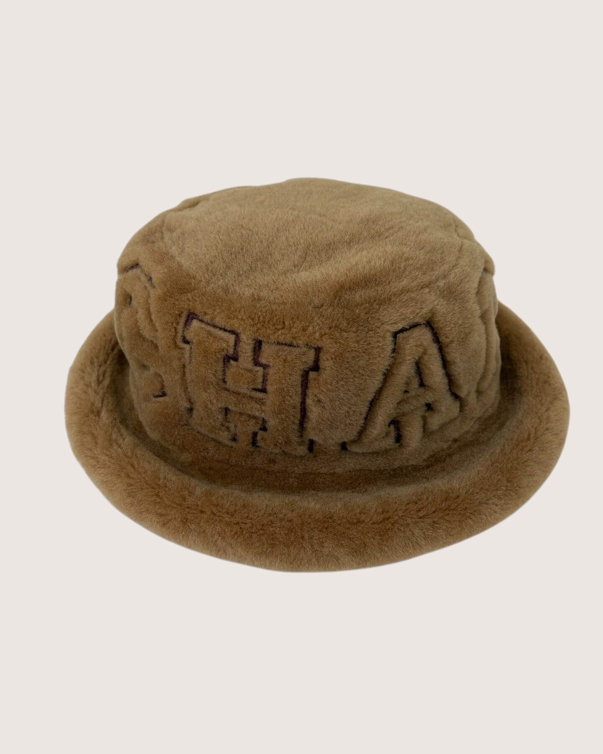 Chanel 24N Shearling Logo Hat Brown One Size