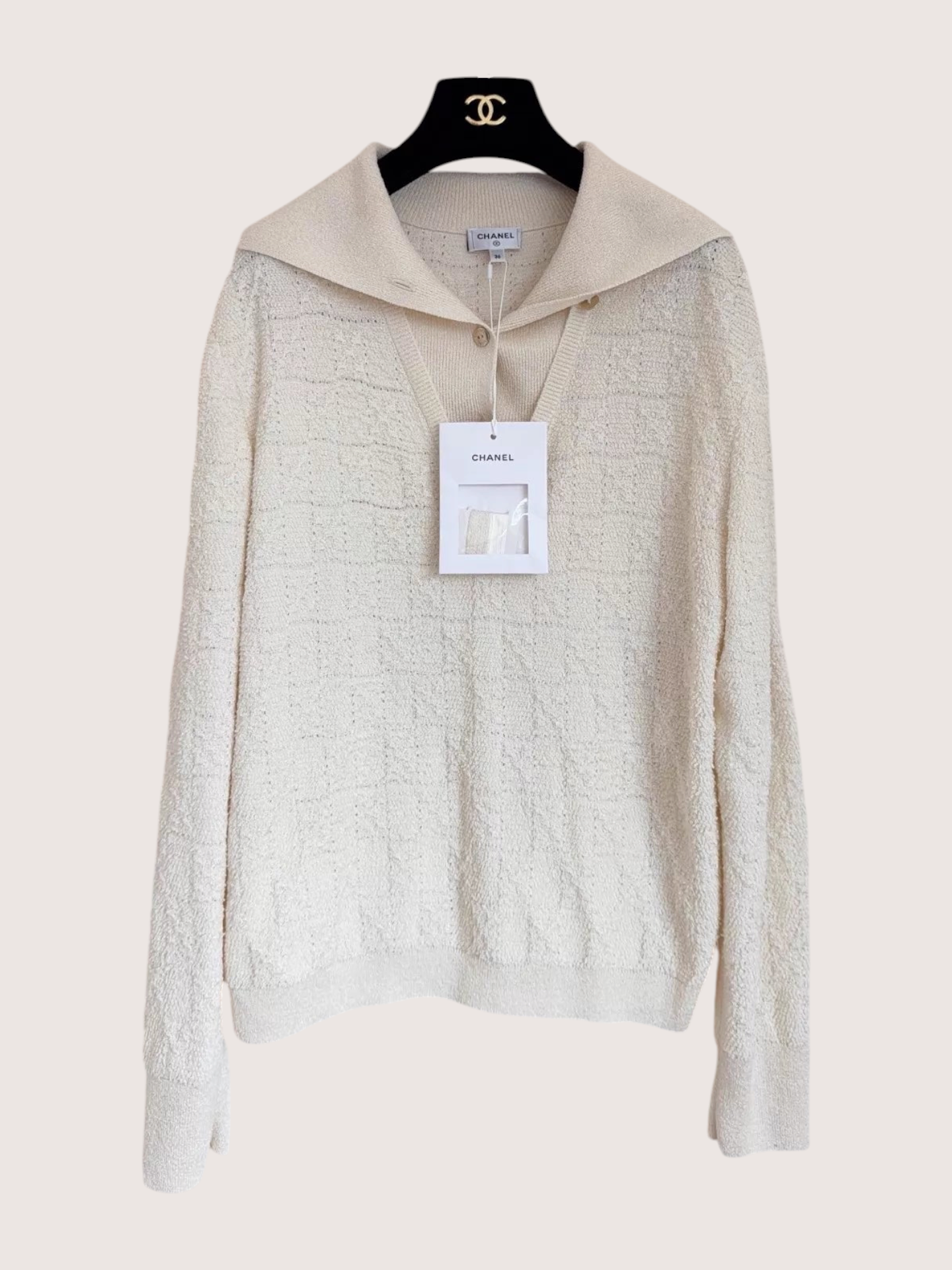 Chanel 26P Sailor Collar V-Neck Sweater