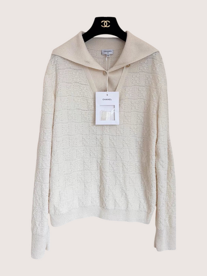 Chanel 26P Sailor Collar V-Neck Sweater