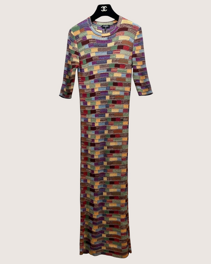 Chanel 18A Mid-Length Dress Multicolor FR 36