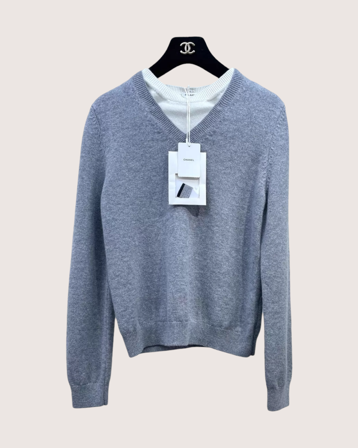 Chanel 26P Cashmere Sweater Grey FR 38