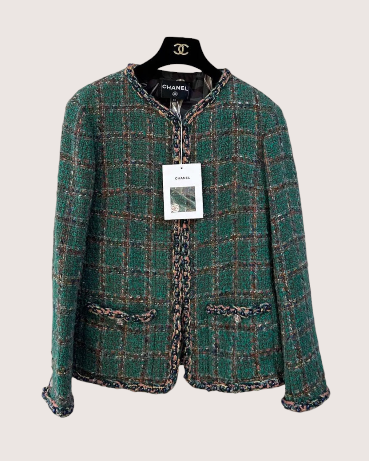 Chanel 23A Plaid Tweed Jacket