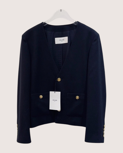 Celine Cashmere Jacket Black FR 36