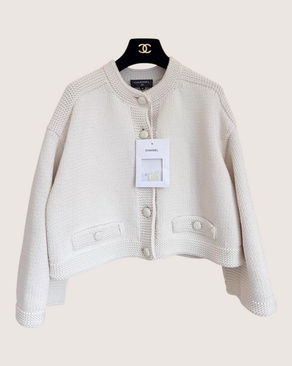Chanel 25A Knit Cropped Cardigan