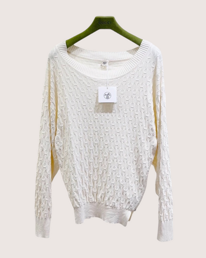 Hermès Chaîne d'Ancre Sweater Beige/Ecru FR 34