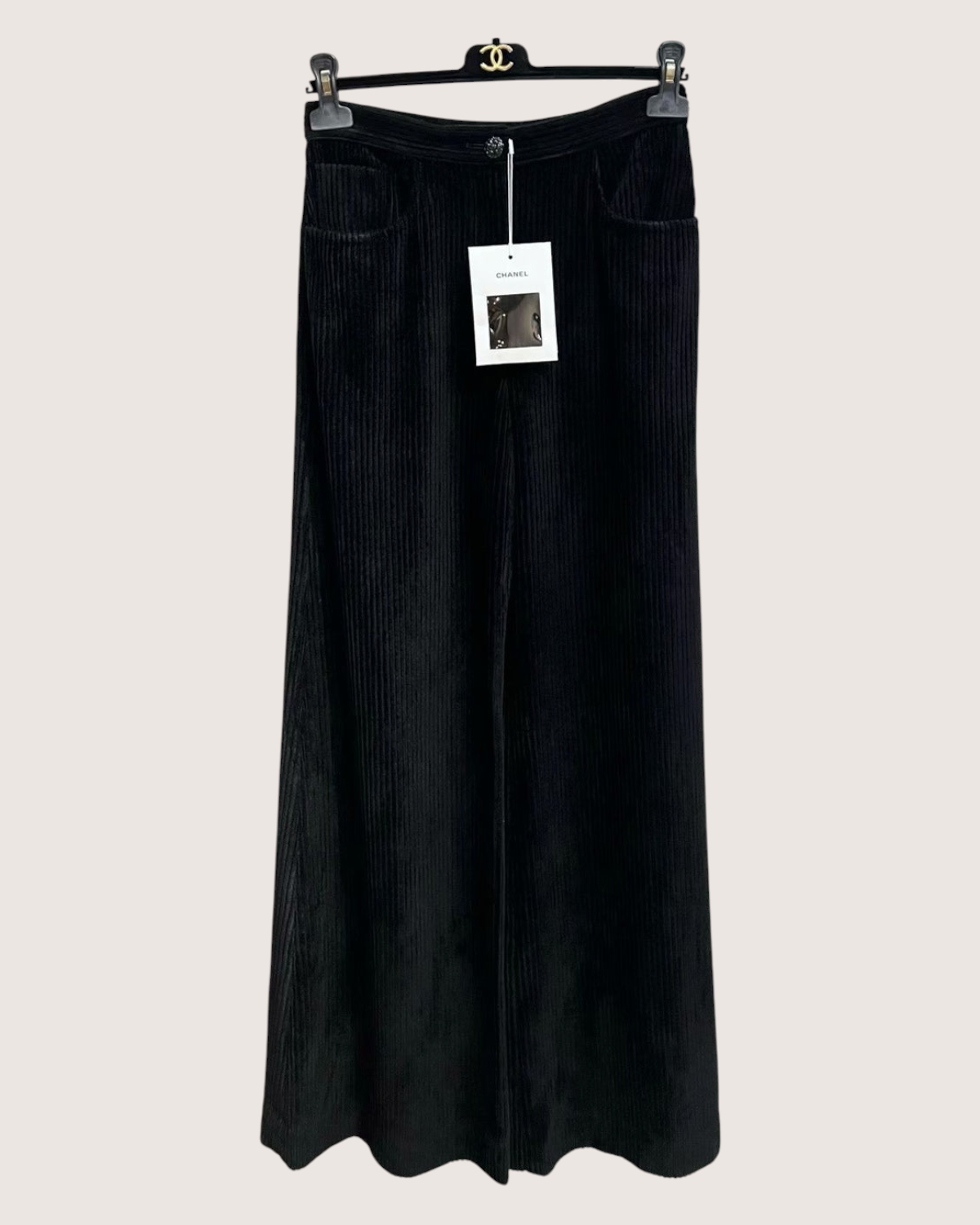 Chanel 25K Wide-Leg Trousers Black FR 34
