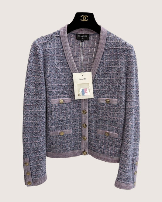 Chanel 25B Tweed Cardigan - Purple, Pink, Multicolor