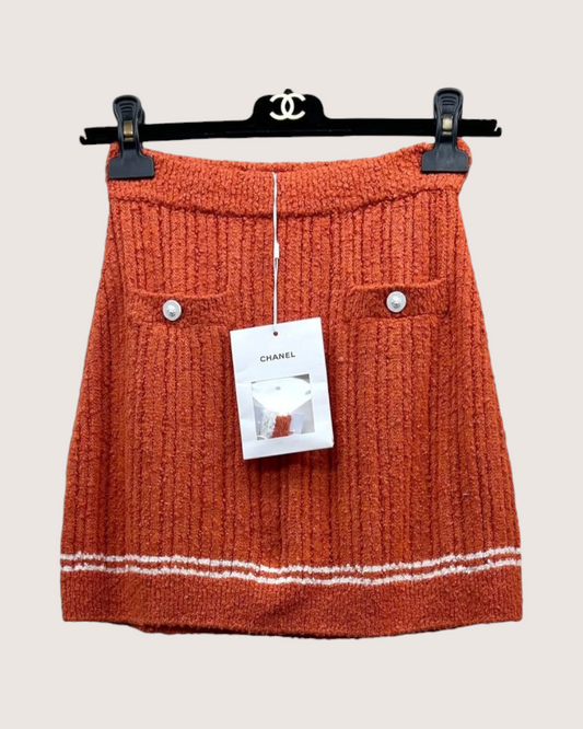 Chanel 22P Mini Skirt - Orange, White