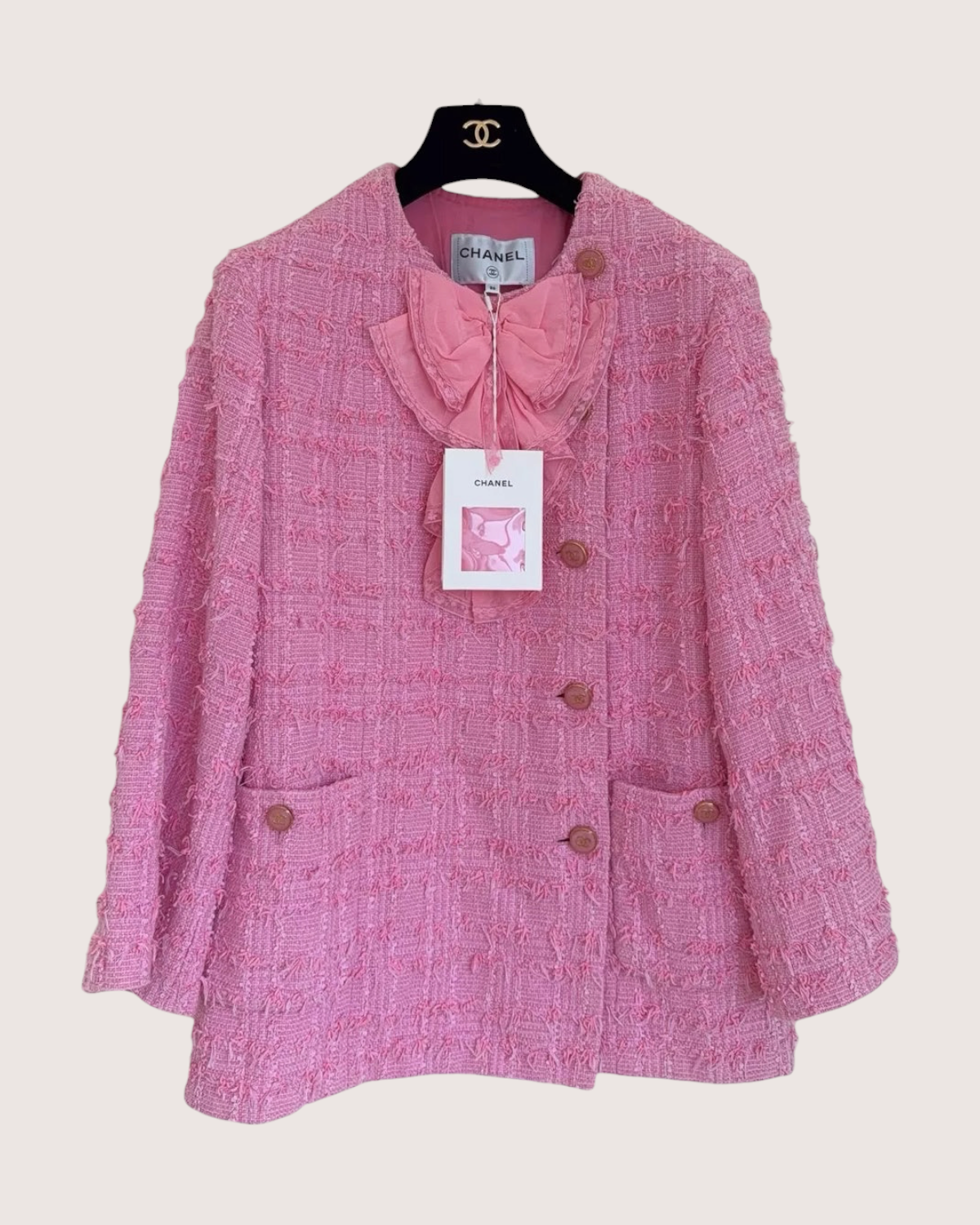 Chanel 23C Bow Tweed Jacket