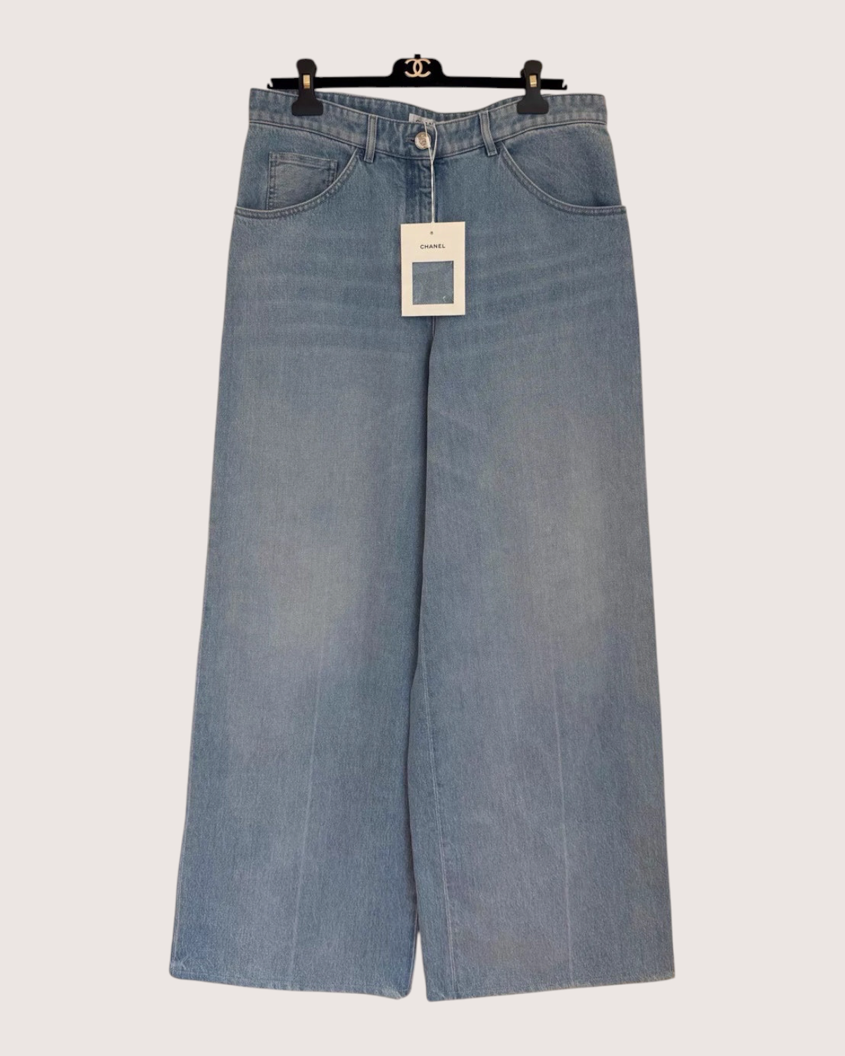 Chanel 25S Wide-Leg Denim Jeans