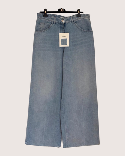 Chanel 25S Wide-Leg Denim Jeans