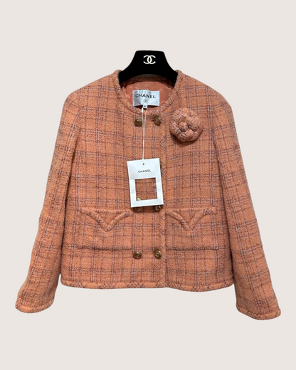 Chanel 24A Camellia Tweed Jacket