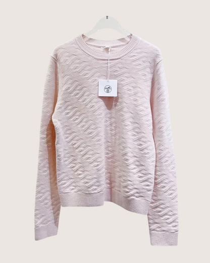 Hermès Wool Logo Sweater Pink FR 40
