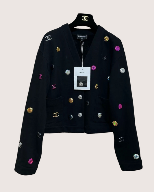Chanel 21K Embellished Cardigan - Black, Multicolor
