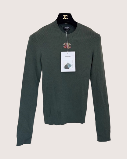 Chanel 22K CC Logo Wool Sweater