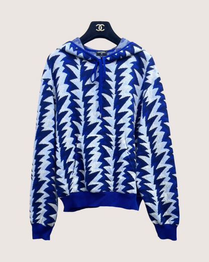 Chanel 19C Hoodie Blue, White FR 34